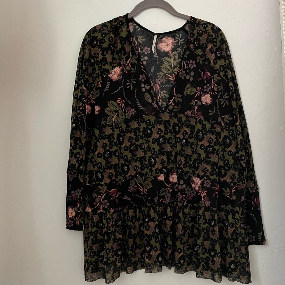 Free People Floral Tunic
